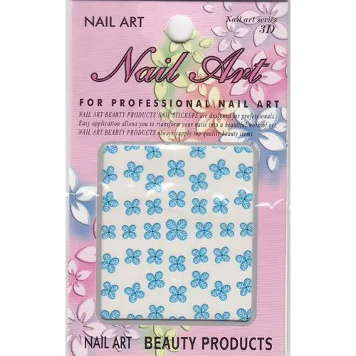 Samolepljive nalepke 3D - modre štiriperesnice