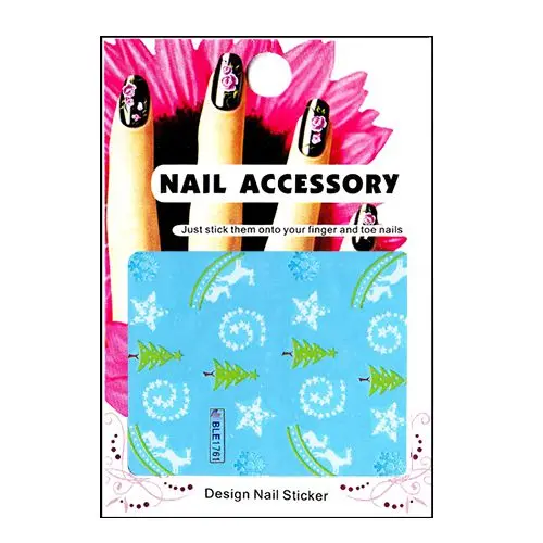 Božični simboli - vodne nalepke za nail art