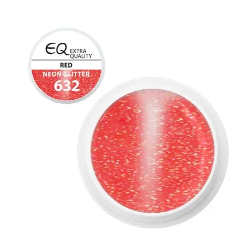 UV-gel Extra Quality - 632 Neon Glitter Red, 5g