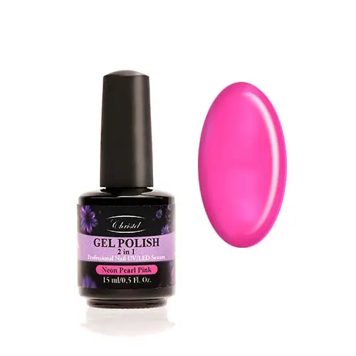 Neon Pearl Pink - Soak off gel, 2v1, 15ml