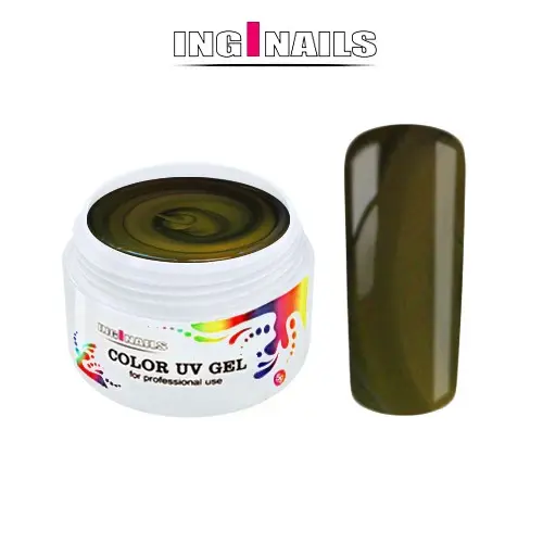 Barvni UV gel Inginails - Metal Golden Green, 5g