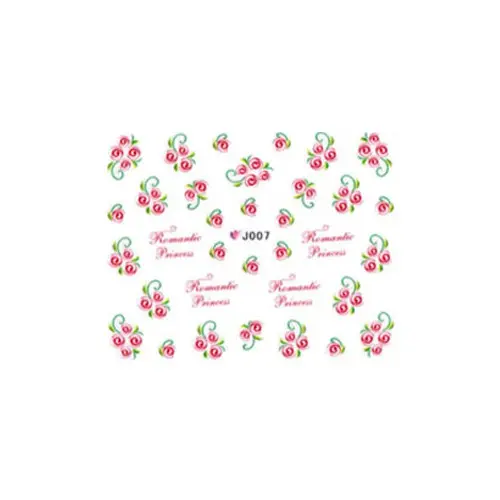 Vodne nalepke z motivom rdečih vrtnic - J007