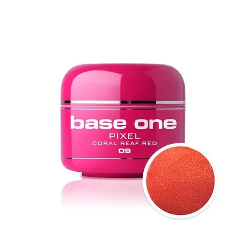 Gel Silcare Base One Pixel – Coral Reaf Red 09, 5g