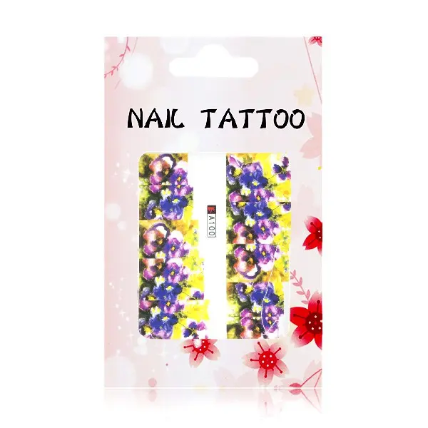 Razkošne vodne nalepke – cvetovi – A100