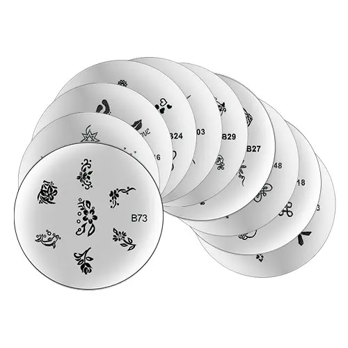 KOMPLET št.8: 10 šablon za okraševanje nohtov