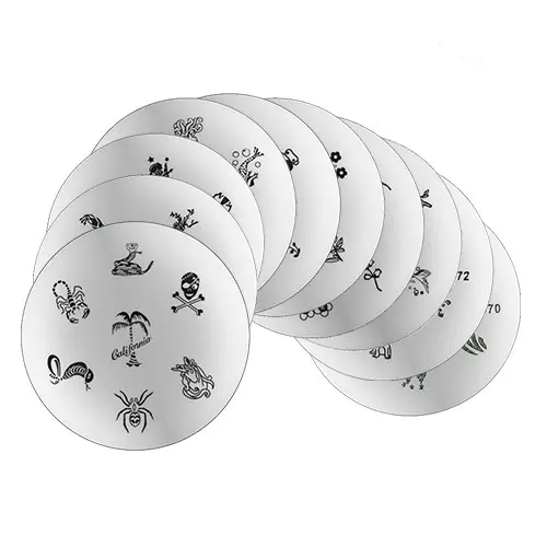 KOMPLET št. 15: 10 šablon za okraševanje nohtov