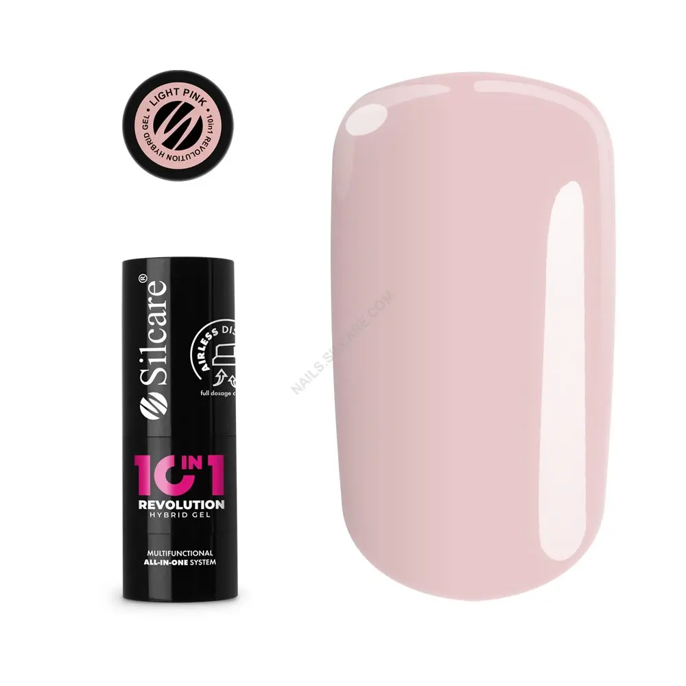 10 in 1 revolution hybrid gel Silcare - light pink