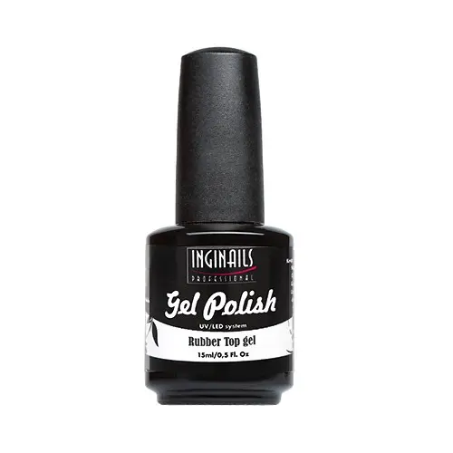 UV gel lak Inginails Professional - RUBBER Top Gel, 15ml