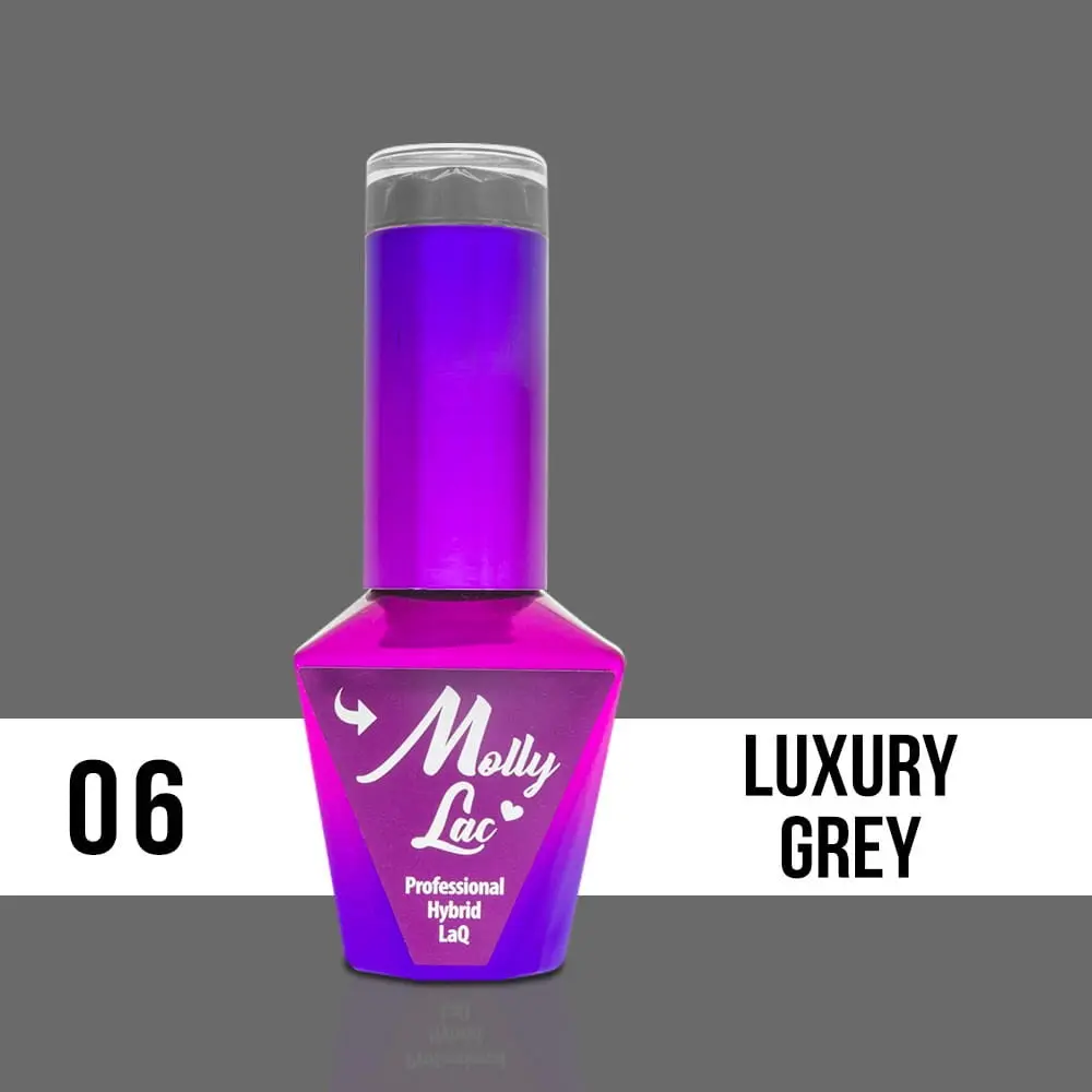 MOLLY LAC UV/LED gel lak Glamour Women - Luxury Grey 06, 10ml