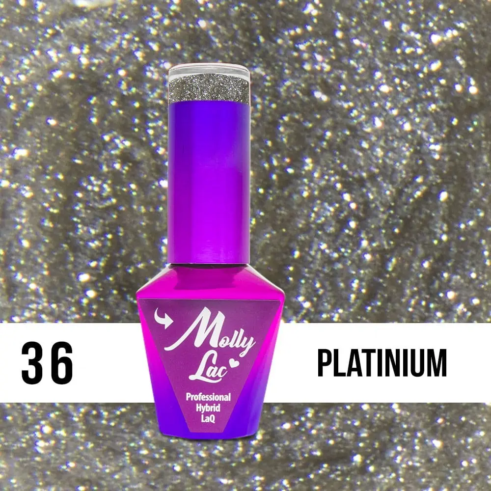 MOLLY LAC UV/LED gel lak Queens of Life - Platinum 36, 10ml