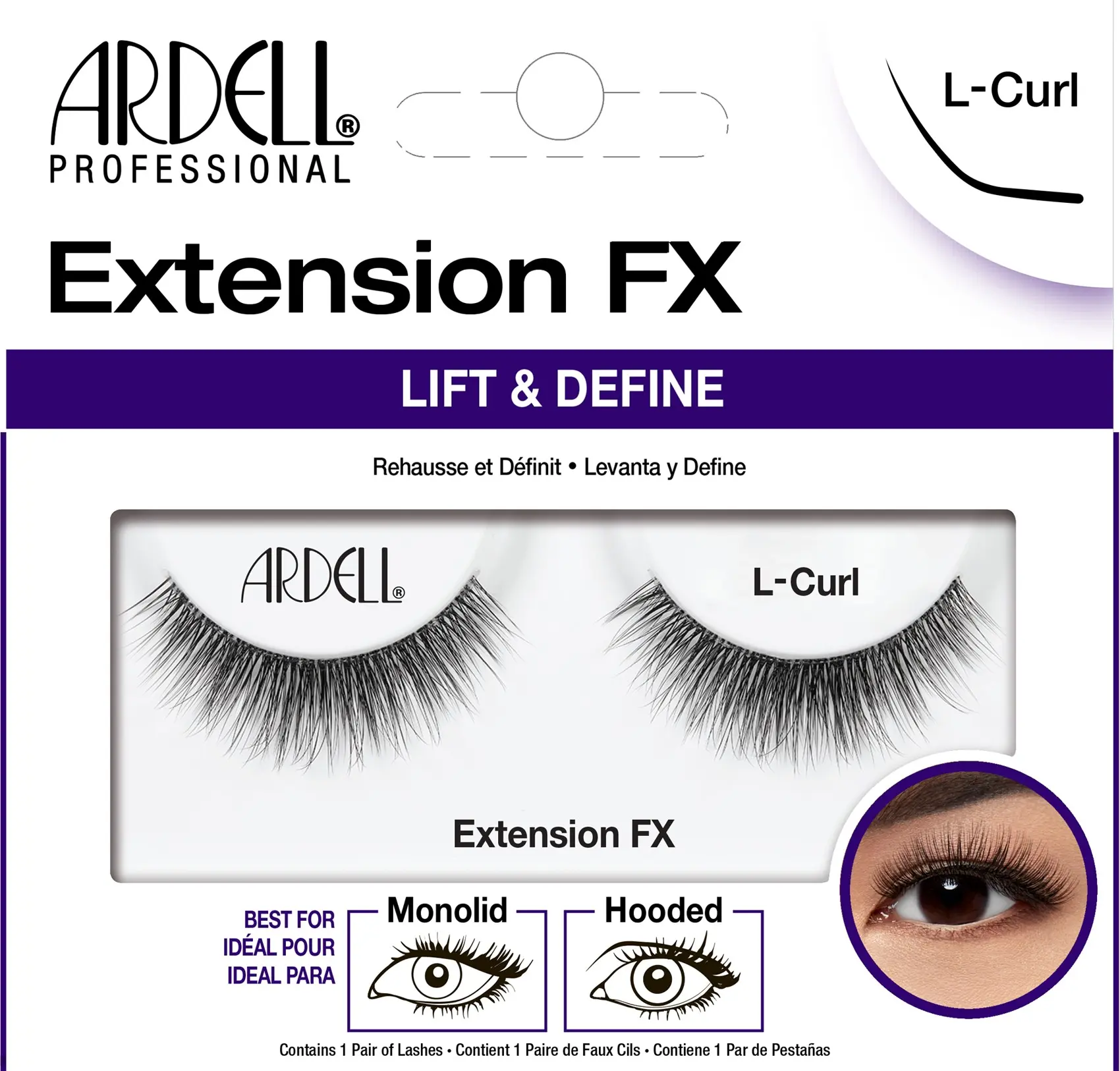 Trepalnice Ardell 3D Extension FX - L Curl