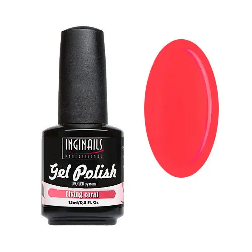 UV/LED barvni gel lak Inginails Professional 15 ml - Living Coral