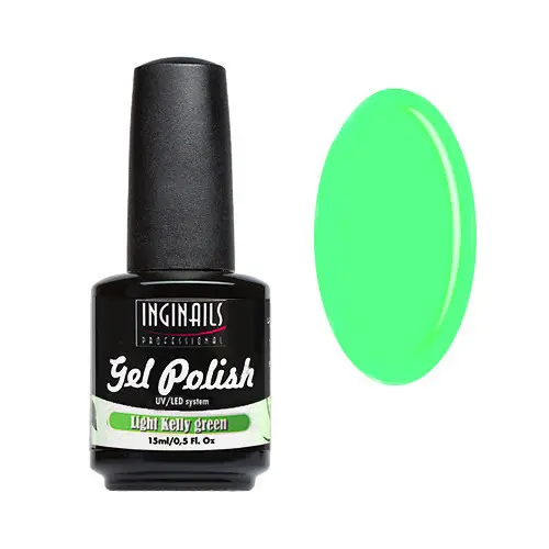 UV/LED barvni gel lak Inginails Professional 15 ml - Light Kelly Green