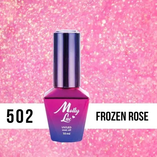 MOLLY LAC UV/LED gel lak Bling It On - Frozen Rose 502, 10ml