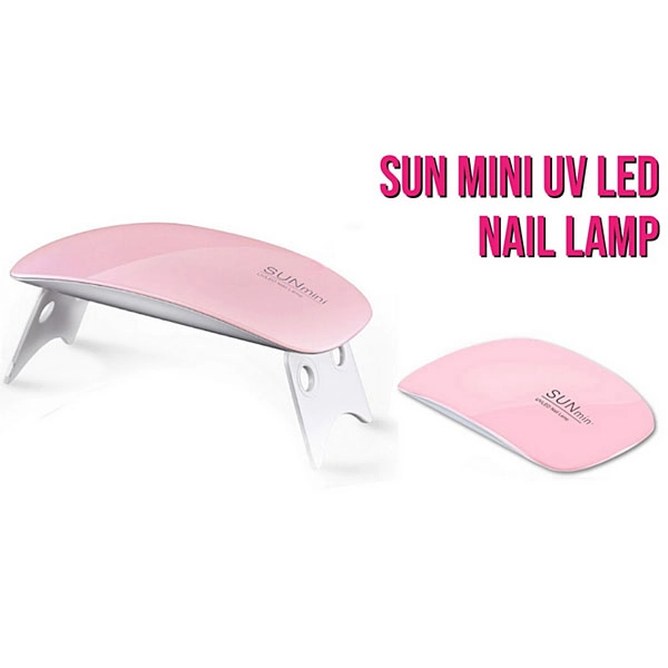 Mini LED/UV lučka za geliranje nohtov, SUN mini - roza -6W