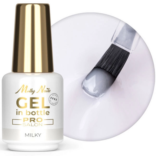 Molly Nails Gel In Bottle Pro Salon, Milky, 15g