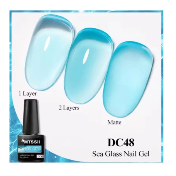 UV/LED gel lak Sea Glass Nail Gel, 7ml - DC 48