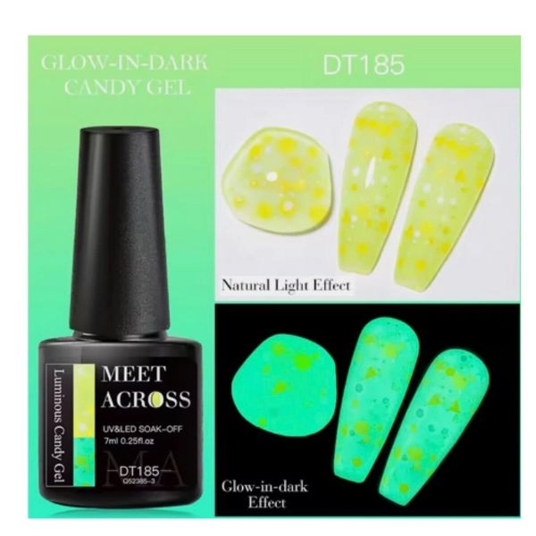 UV/LED gel lak Glow in the Dark Candy Gel DT185, 7ml