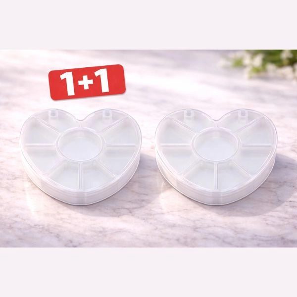 Škatla za shranjevanje v obliki srca - 9 razdelkov - 1+1 BREZPLAČNA PROMOCIJA