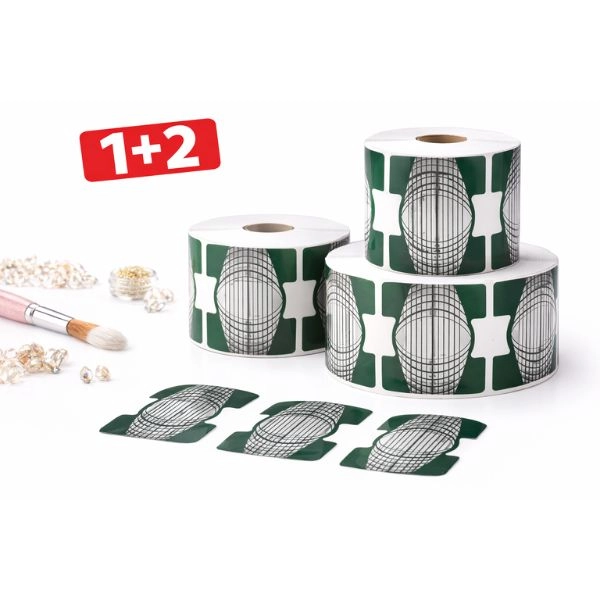 Šablone za nohte - turkizna barva, lok 100 kos - 1+2 BREZPLAČNA AKCIJA