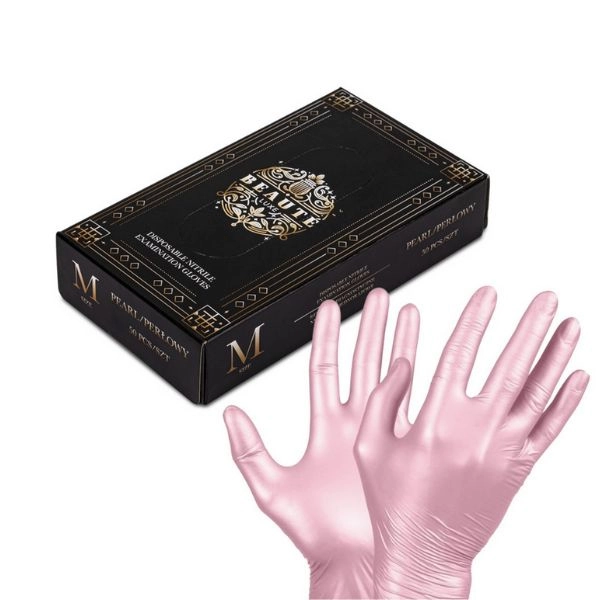 Rokavice za enkratno uporabo rožnate barve  S/50 ks