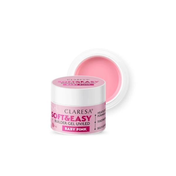 Claresa SOFT&EASY UV/LED builder gel - Baby Pink, 12g