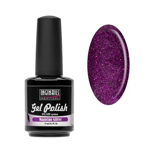 UV-gel lak z bleščicami Inginails Professional - Magician Glitter 15ml