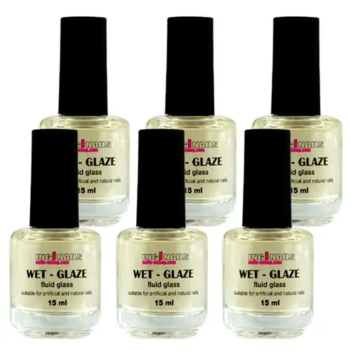 6x Wet Glaze - tekoče steklo Inginails 15ml