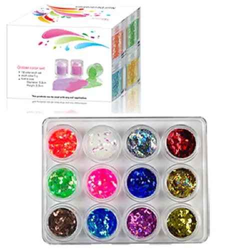 Nail art komplet, 12 kos - diamanti 10 g