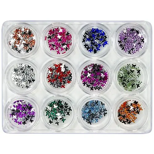 Nail art komplet, 12 kos - pentljice 5 g