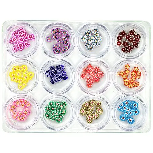 Nail art komplet, 12 kos - fimo okraski 5 g