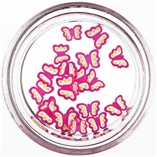 Fimo okraski - metuljčki, belo-malinasto roza
