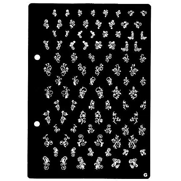 XL šablona za okrasno štempljanje, G